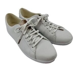 Cole Haan ZeroGrand Women's Sneakers Size 10B Leather Lace Up Gold Accent